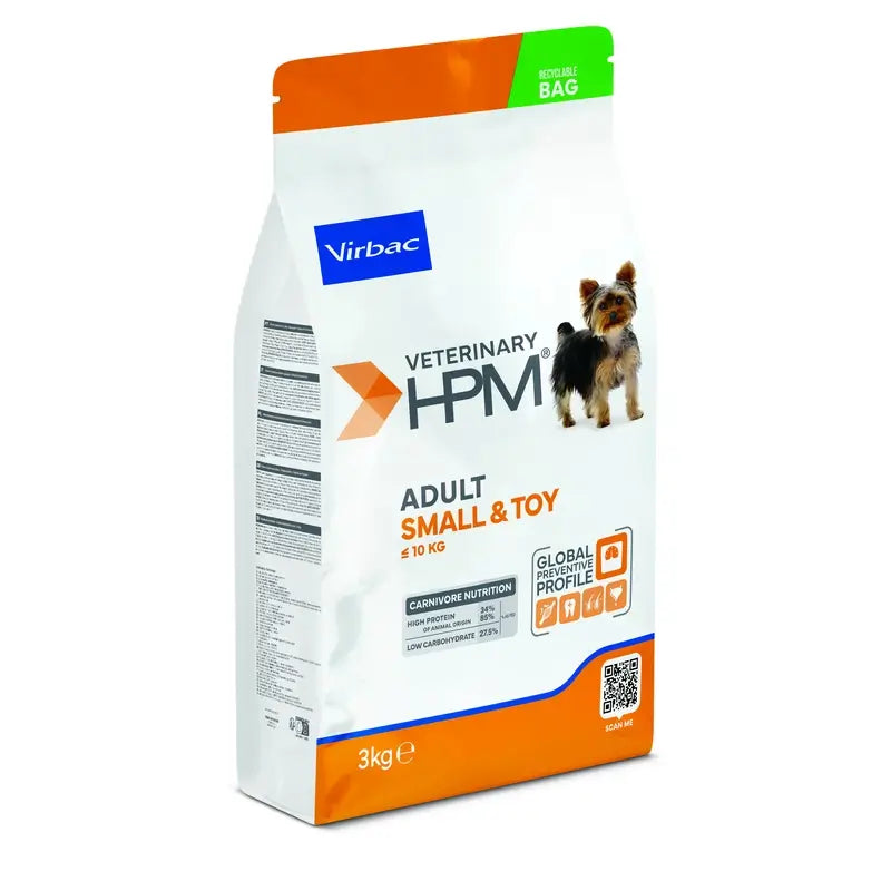 Virbac Hpm Adult Dog Small & Toy 3kg, Hundefutter für Hunde