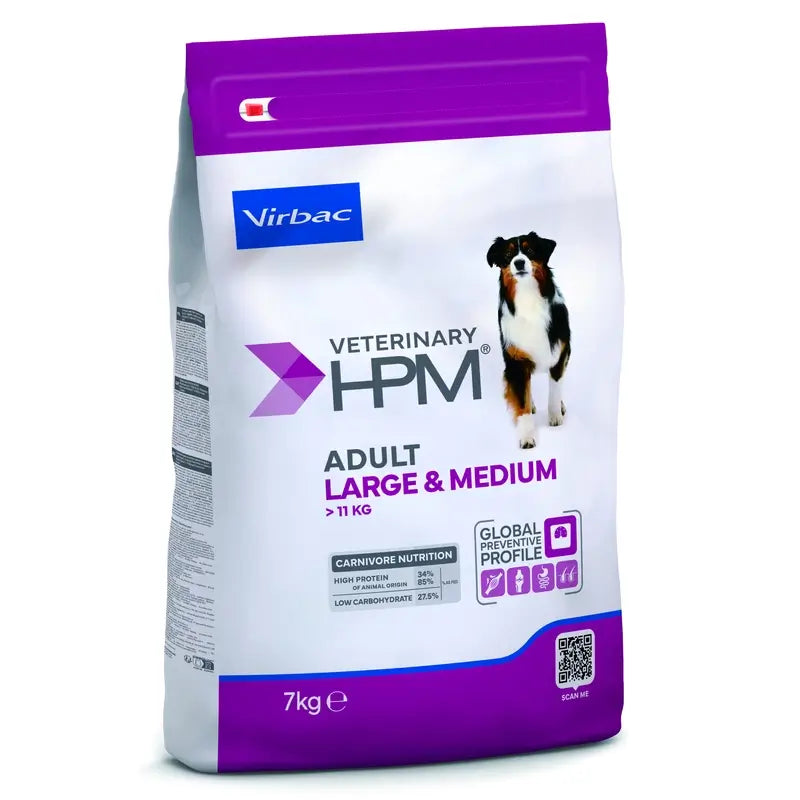 Virbac Hpm Adult Large & Medium 7 Kg Hundefutter, Hundefutter für Hunde