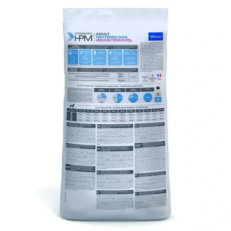 Virbac Hpm Adult Neutered Large & Medium Dogs 12Kg Hundefutter, Hundefutter