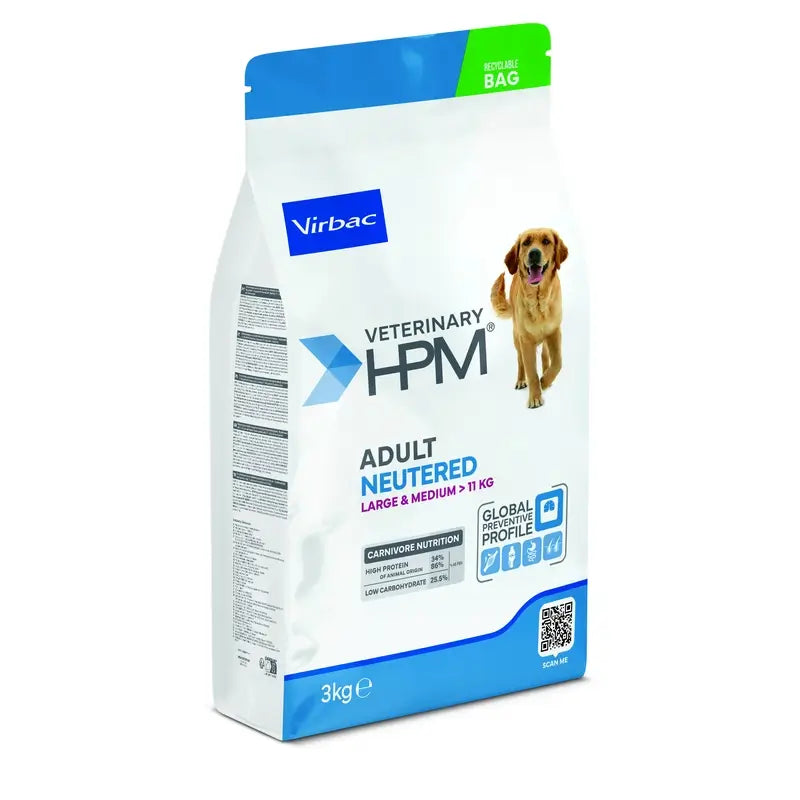 Virbac Hpm Canine Adult Neutered Large Medium Neutered 3Kg, Hundefutter