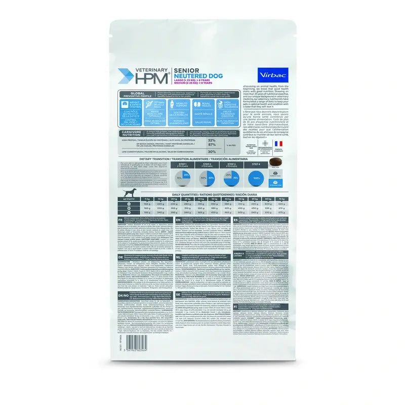 Virbac Hpm Senior Neutered Dog 3Kg Hundefutter, Hundefutter, Hundefutter für Hunde