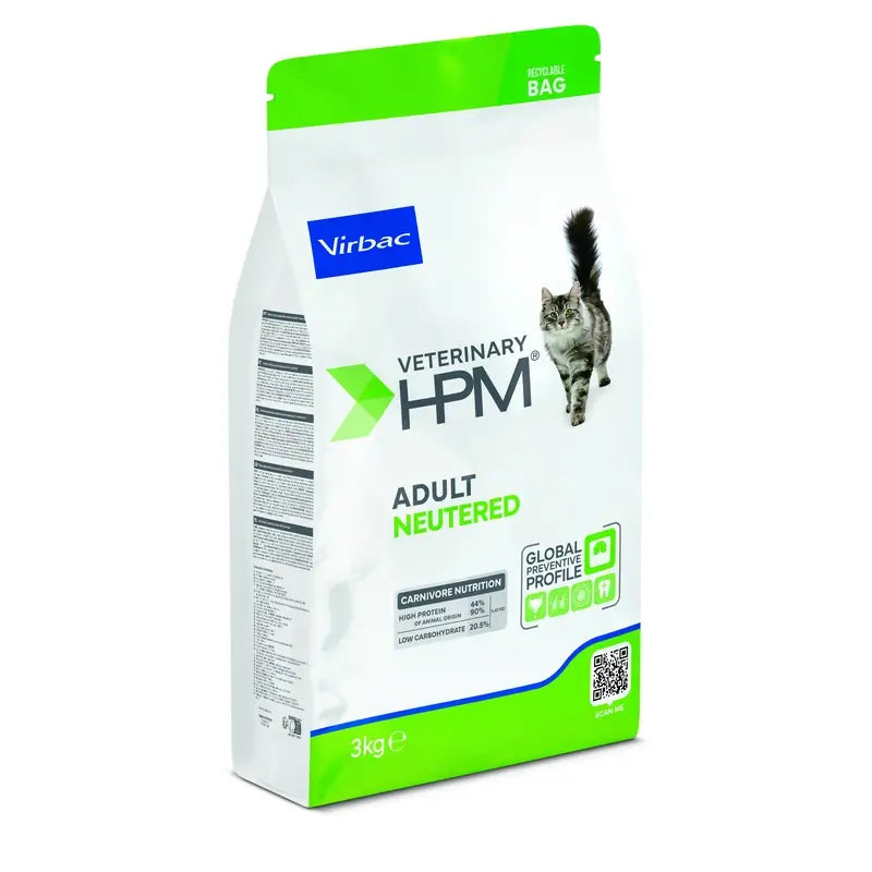 Virbac Hpm Sterilisiertes Katzenfutter für Erwachsene 3 kg, Katzenfutter