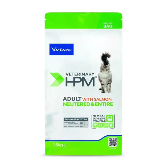 Virbac Hpm Adult Lachs Kastriertes & Ganzes Katzenfutter 1,5 Kg, Katzenfutter