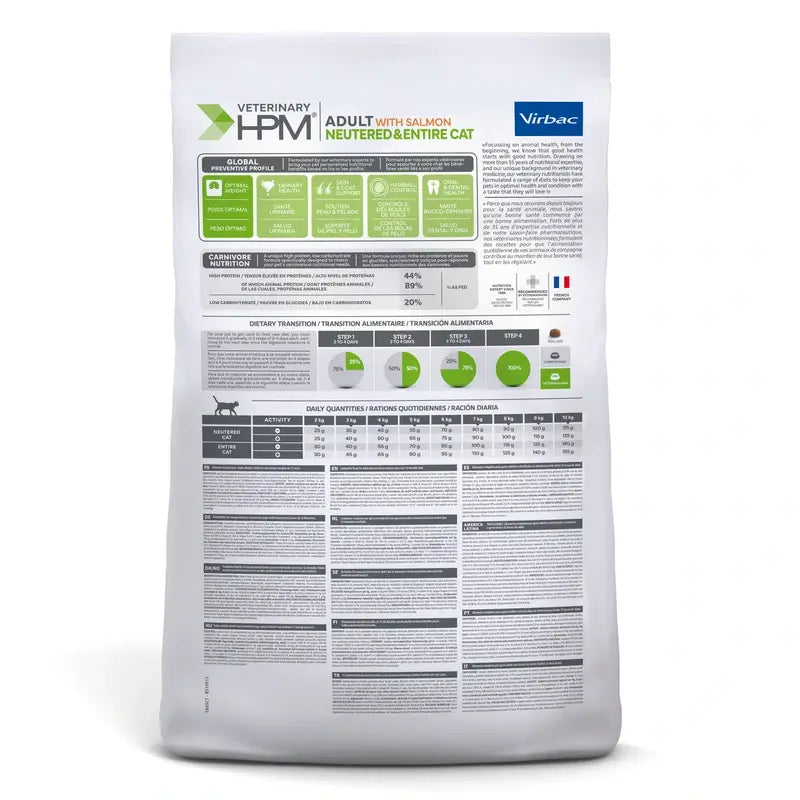 Virbac Hmp Adult Lachs Kastriertes & Ganzes Katzenfutter 7 Kg, Katzenfutter