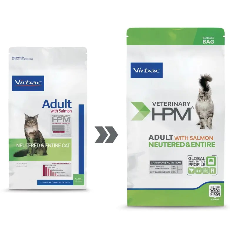 Virbac Hmp Adult Lachs Kastriertes & Ganzes Katzenfutter 7 Kg, Katzenfutter