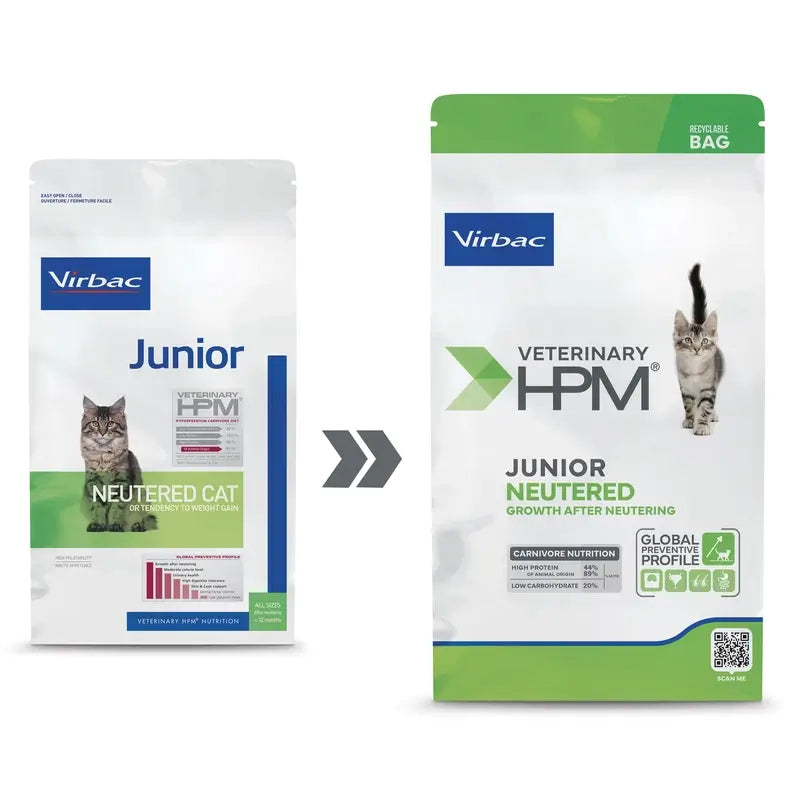 Virbac Hpm Feline Junior Neutered 400 g, Katzenfutter