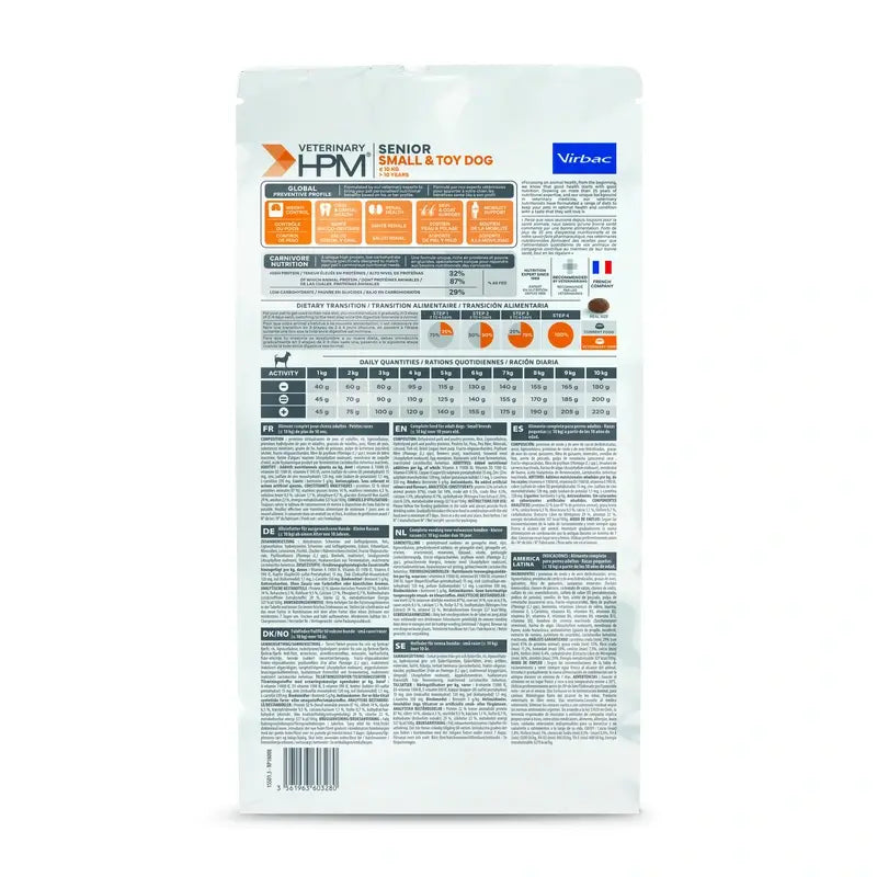 Virbac Hpm Senior Dog Small & Toy 1,5kg, Hundefutter für Hunde