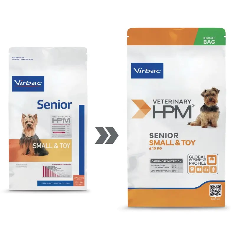 Virbac Hpm Senior Dog Small & Toy 1,5kg, Hundefutter für Hunde