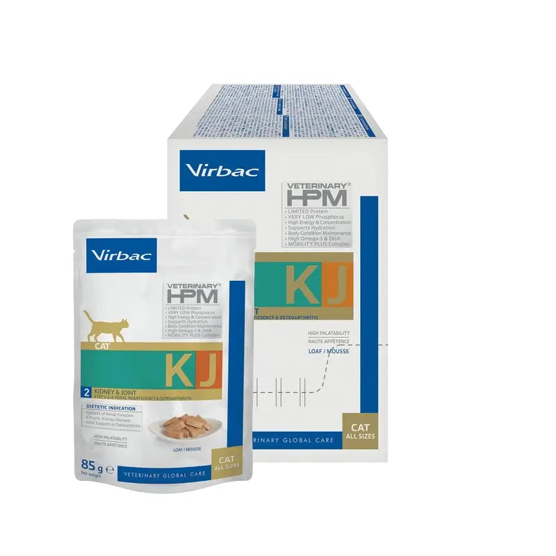 Virbac KJ2 Feline Niere & Gelenk Nassfutter für Katzen, 12x85g