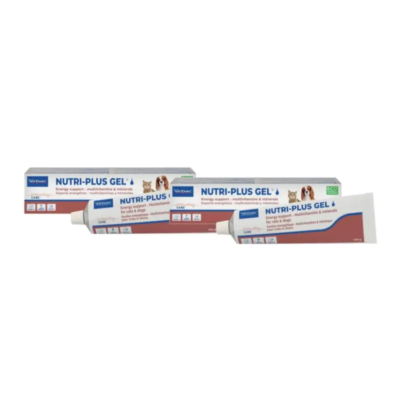 Virbac Nutriplus Gel-Packung 2 x 120 g, Nahrungsergänzungsmittel für Hunde und Katzen