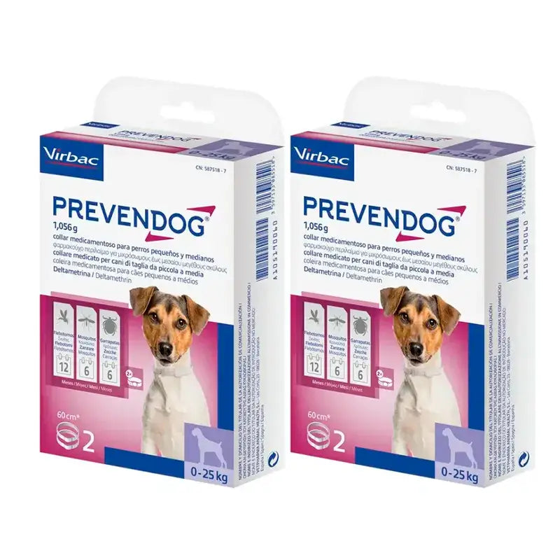 Virbac Prevendog Anti-Parasiten-Halsband, Pack 2 x 60 cm 2 Stück