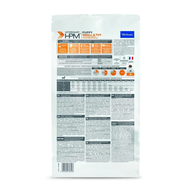 Virbac Veterinary HPM Puppy Small & Toy Dog , 1,5 kg, Hundefutter