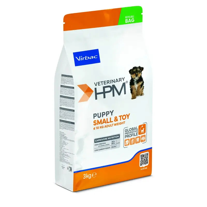 Virbac Veterinary HPM Puppy Small & Toy Dog , 3 kg, Hundefutter