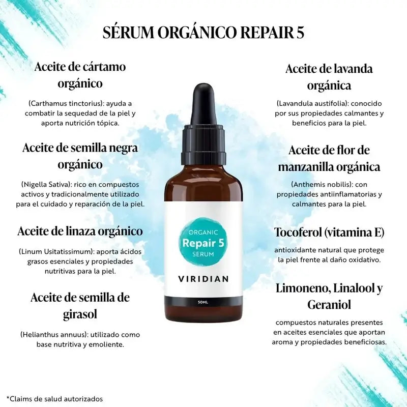 Viridian 5 Reparatur-Serum 50Ml. Bio