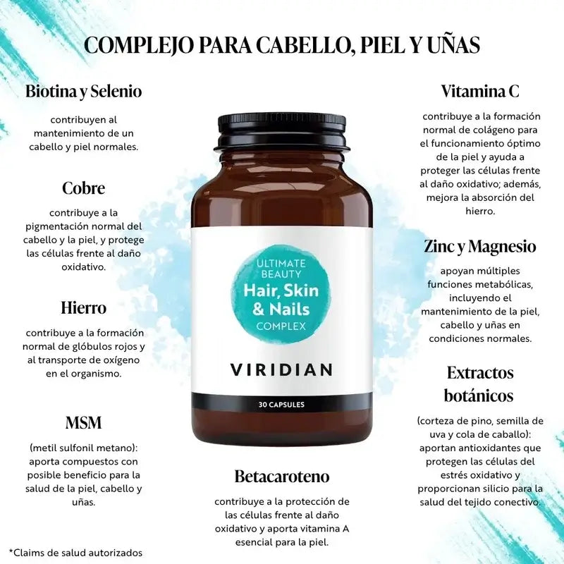 Viridian Beauty Complex Haare Haut & Nägel 30Cap.Veg.