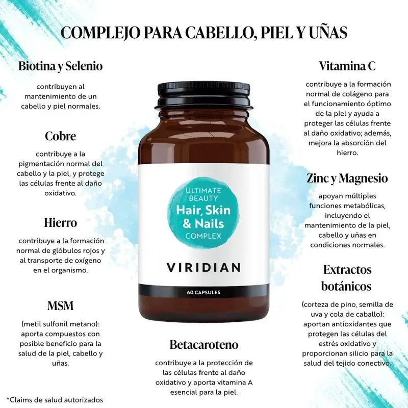Viridian Beauty Complex Haare, Haut & Nägel 60Cap.Veg.