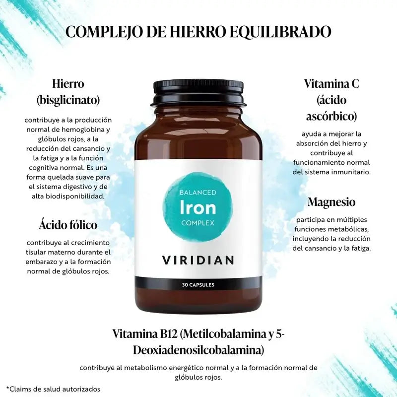 Viridian Ausgeglichener Eisen-Komplex 30Cap.Veg.