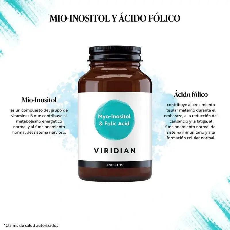 Viridian Myo-Inositol mit Folsäure 120Gr.