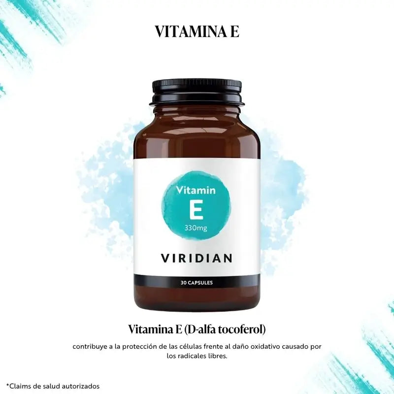 Viridian Vitamin E 330Mg. natürlich 30Cap.Veg.
