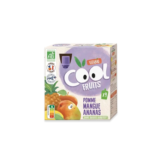 Vitabio Cool Fruits Apfel, Mango & Ananas 90 Gr, 4 Stück