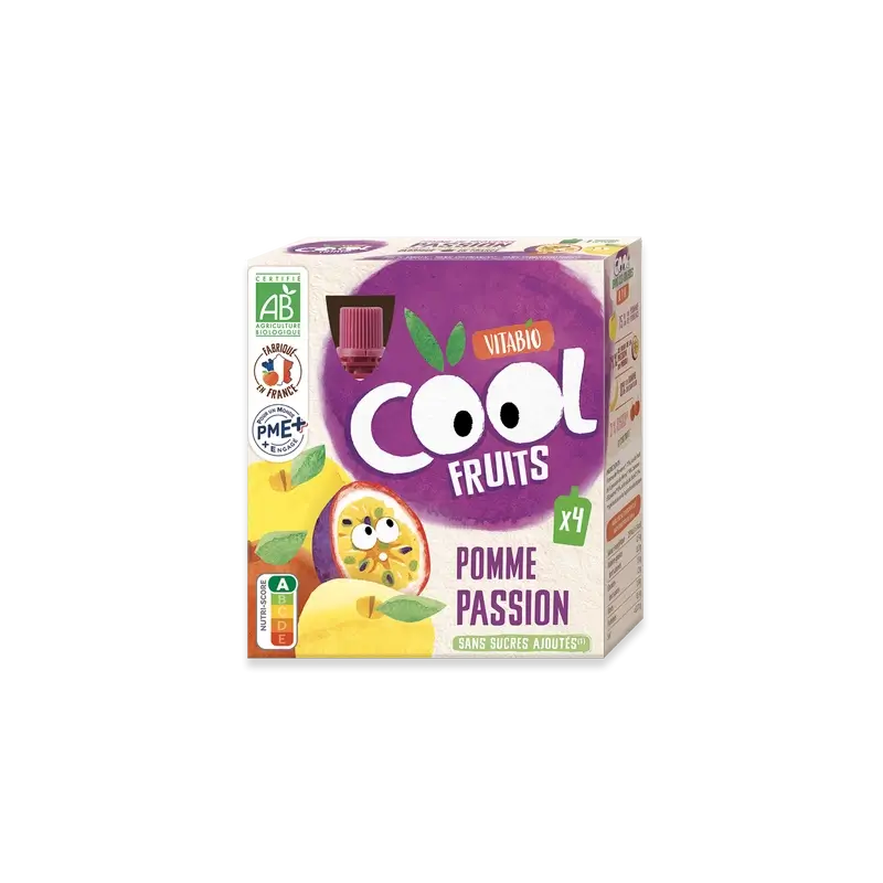 Vitabio Cool Fruits Apfel & Passionsfrucht 90 Gr, 4 Stück
