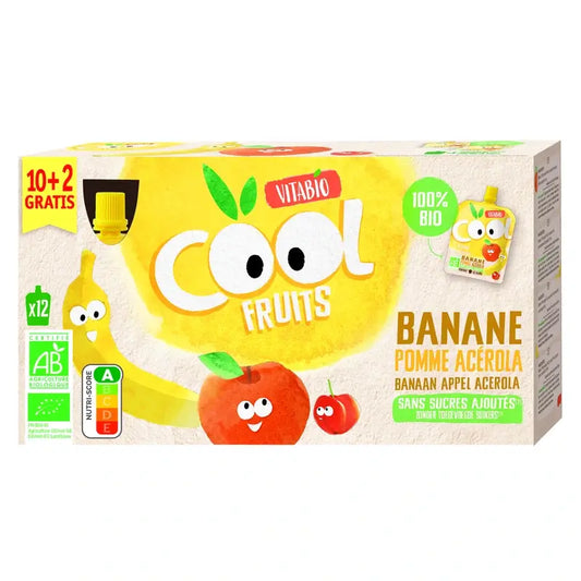 Vitabio Cool Fruits Apfel & Banane 90 Gr, 12 Stück