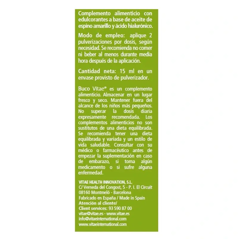 VITAE Buco Vitae mit Spray, 15ml