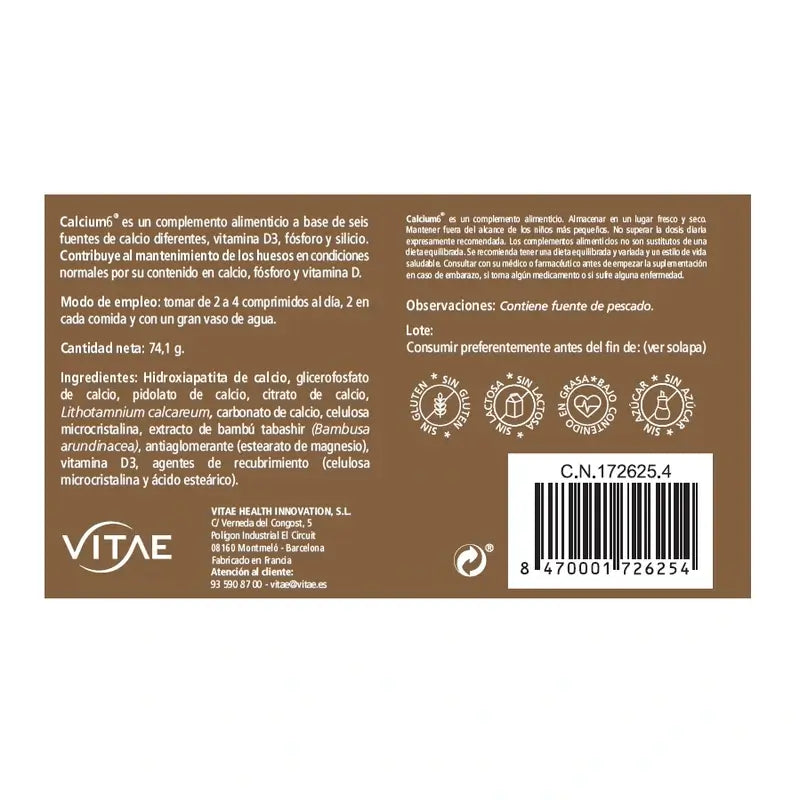 VITAE Calcium6, 60 Tabletten