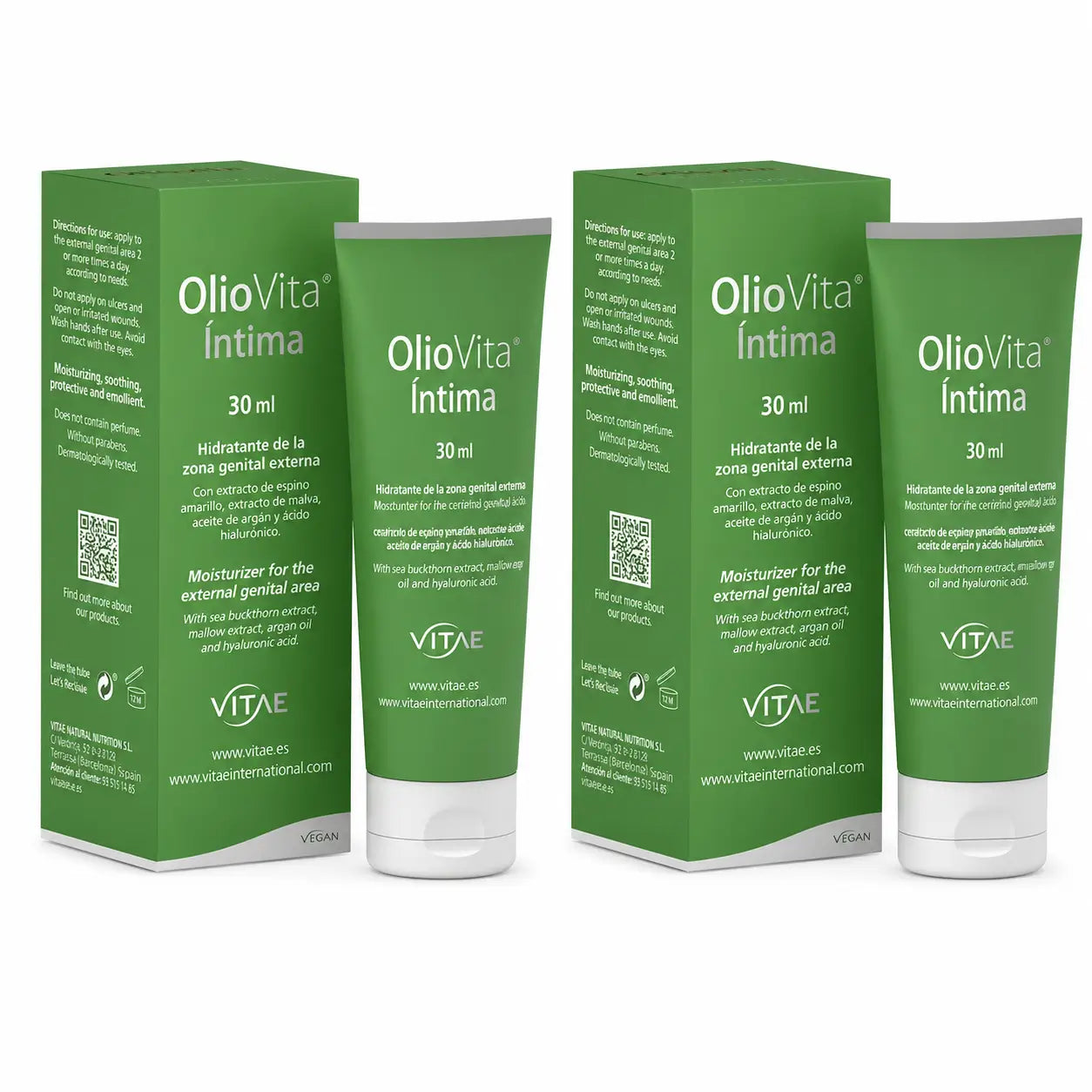 Vitae Health Innovation, S.L. Oliovita Intim Creme, 30Ml , Packung 2