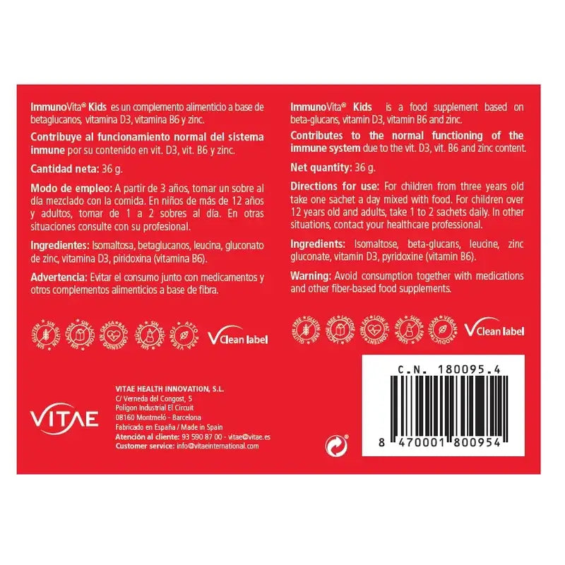 VITAE Immunovita Kinder, 30 Portionsbeutel
