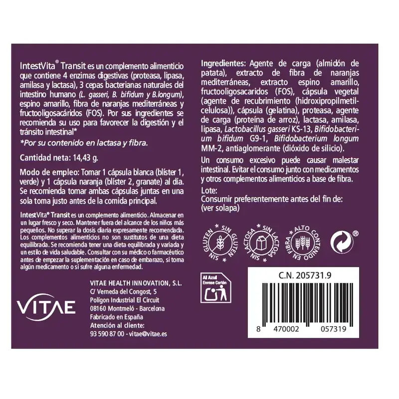 VITAE IntestVita Transit, 30 Kapseln
