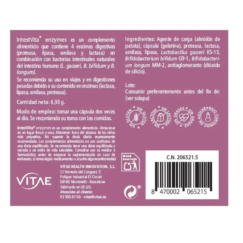 VITAE IntestVita Enzyme, 15 Kapseln