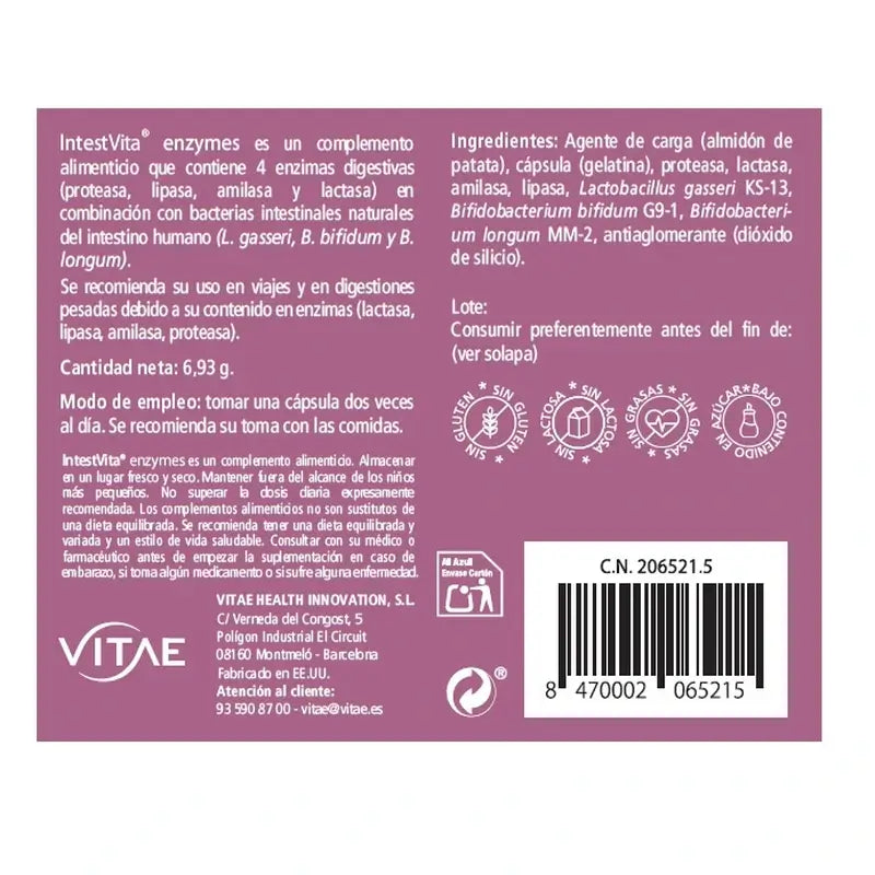VITAE IntestVita Enzyme, 15 Kapseln