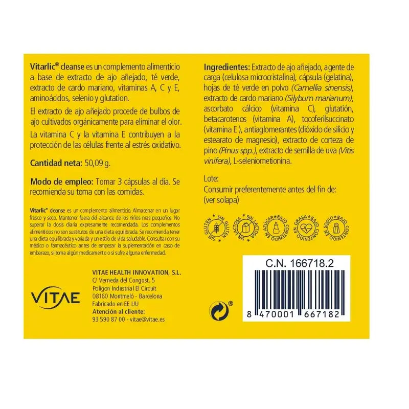 VITAE Vitarlic Cleanse, 90 Kapseln