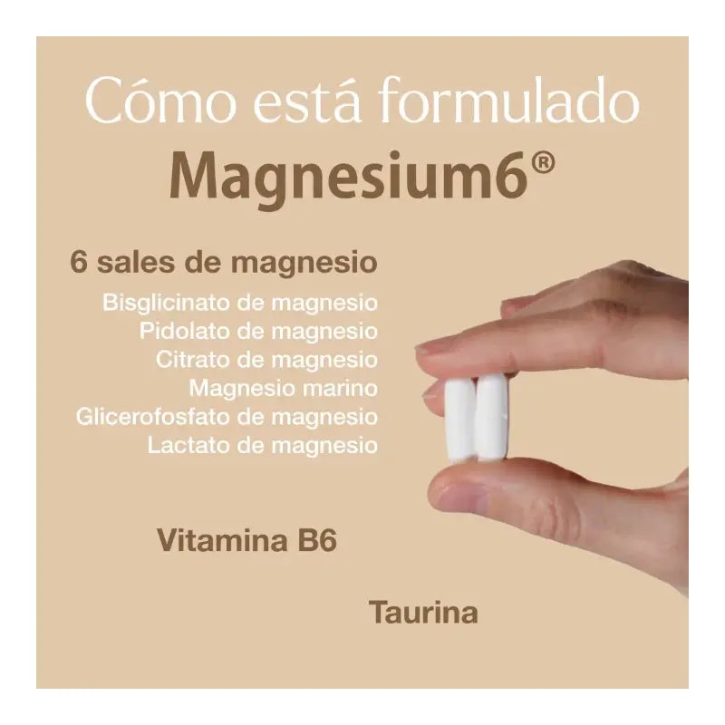 Magnesium6 120 Tabletten – Mit 6 Magnesiumsalzen, Vitamin B6 und Taurin