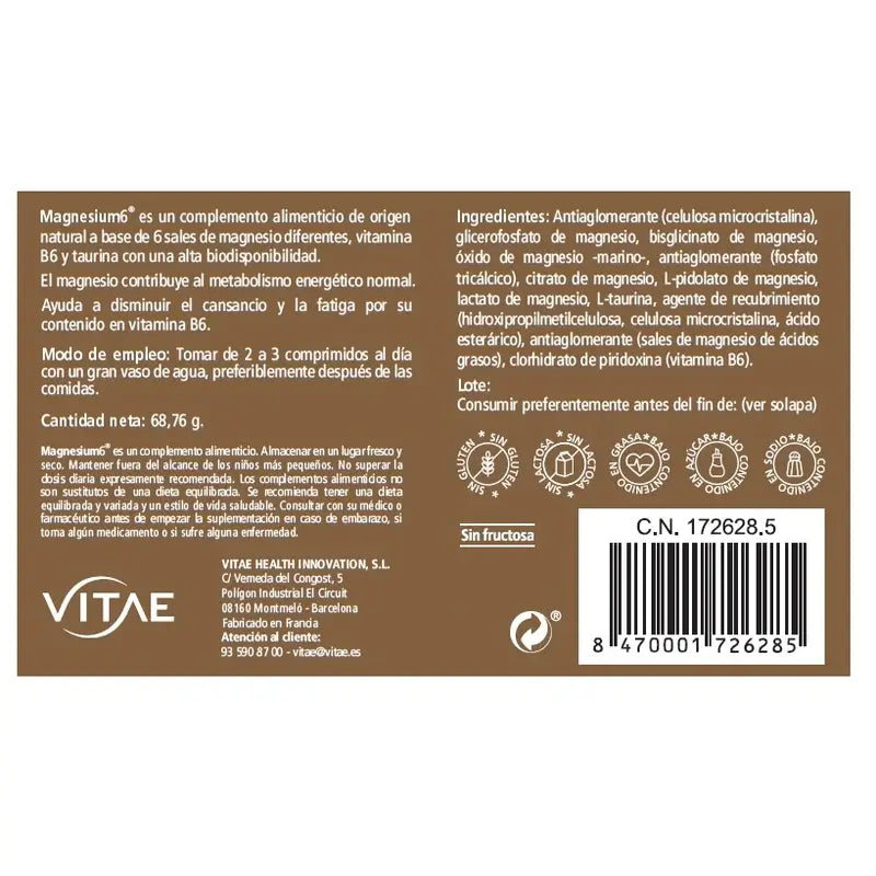 VITAE Magnesium6, 60 Tabletten