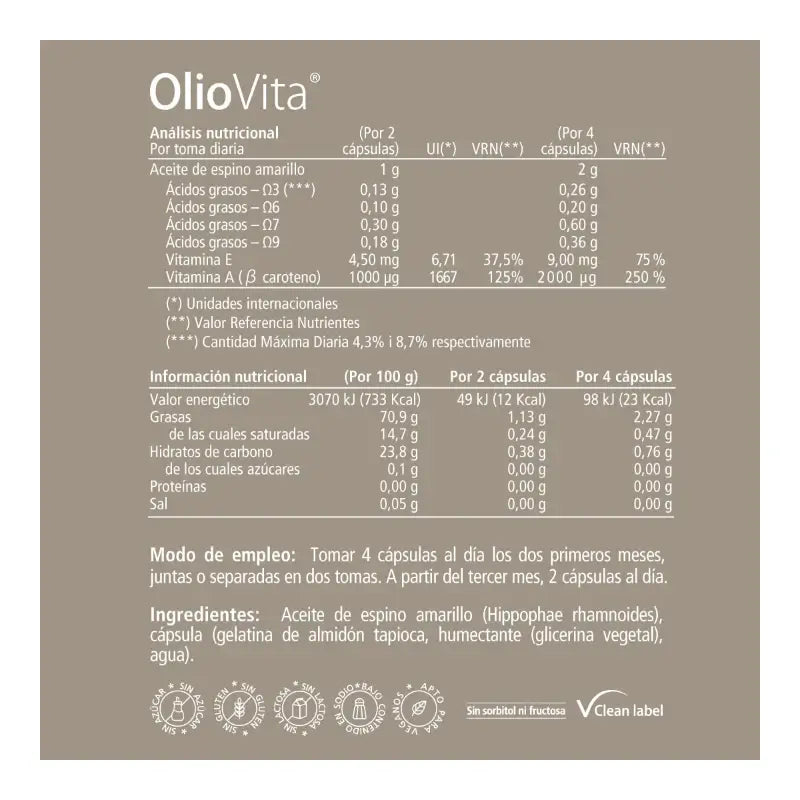 Oliovita 150 Kapseln – Mit Sanddornöl, reich an Omega-7-Fettsäuren