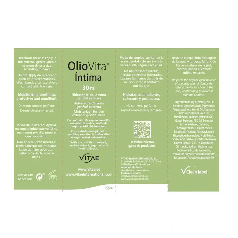 VITAE Oliovita Intim-Creme, 30ml
