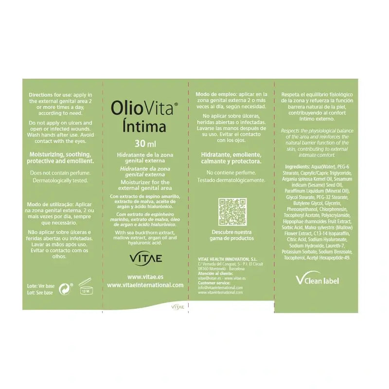 VITAE Oliovita Intim-Creme, 30ml