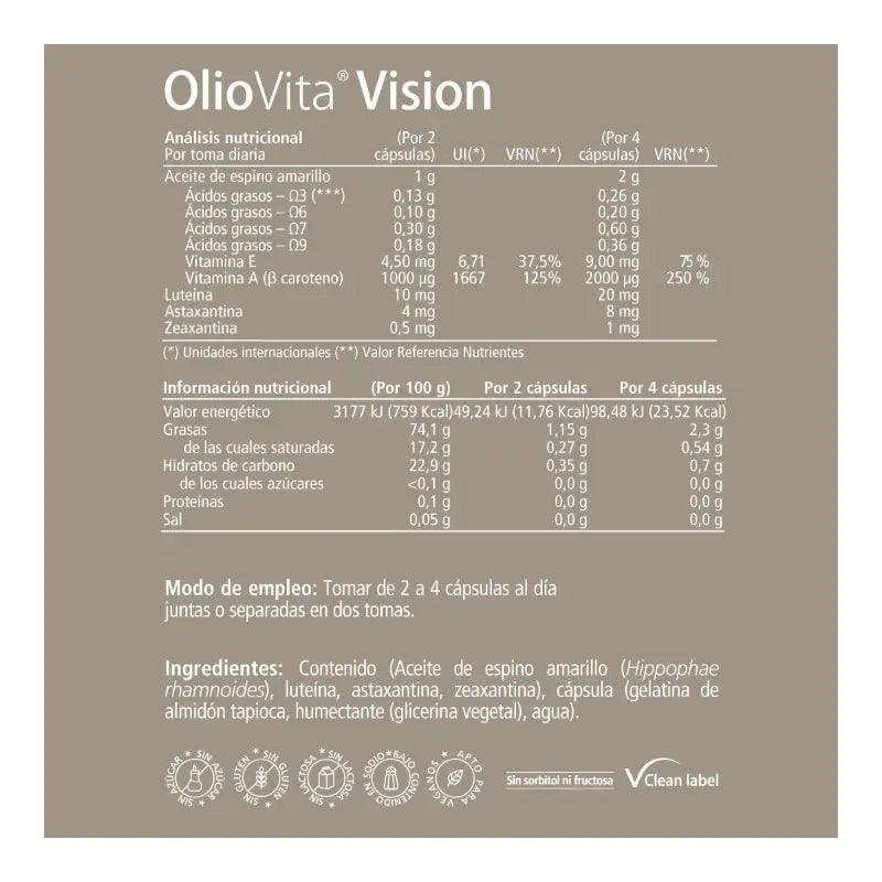 OlioVita Vision 60 Kapseln – Mit Sanddorn