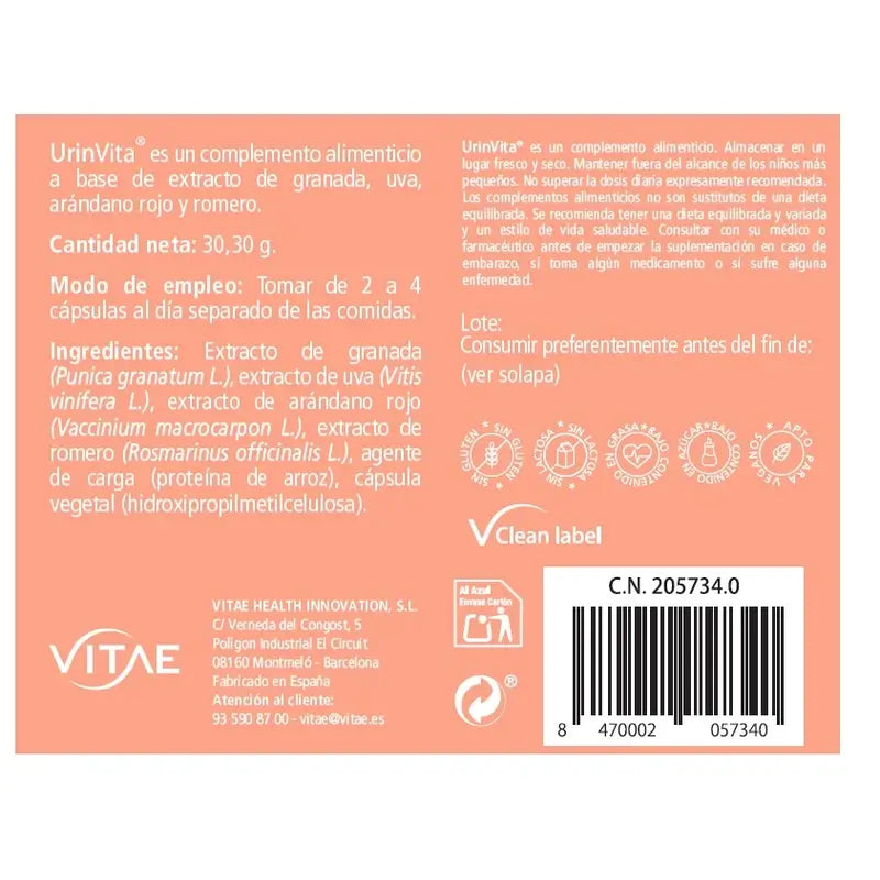 VITAE UrinVita, 60 Kapseln