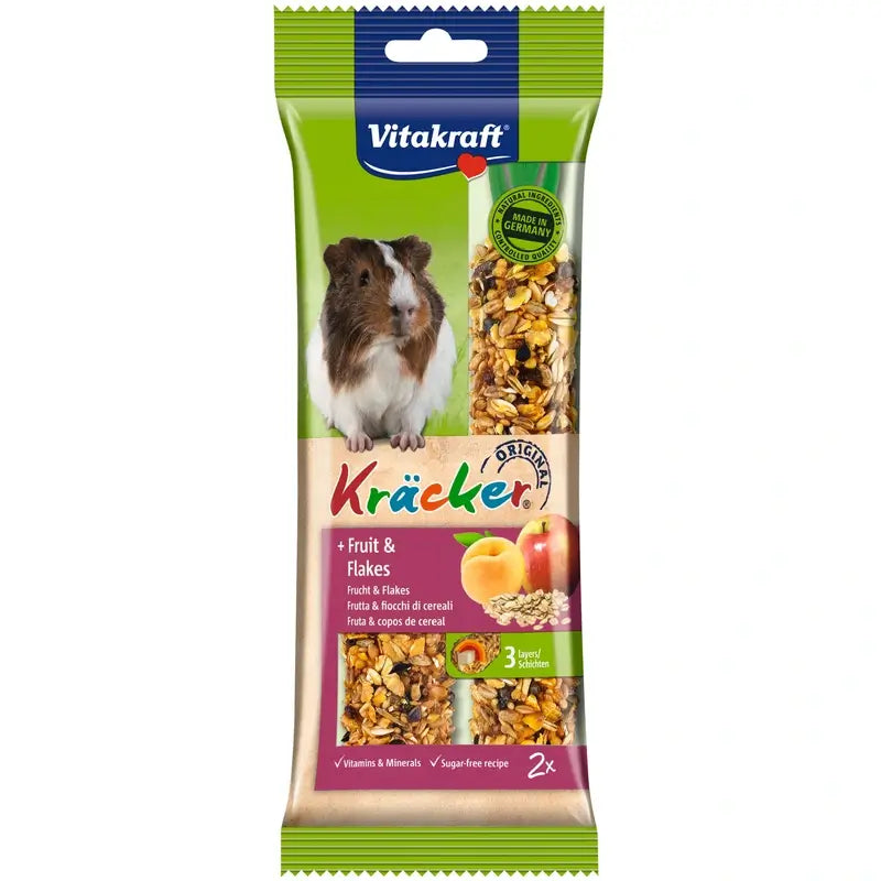 Vitakraft Meerschweinchen-Riegel mit Früchten und Flocken, 5 x 2 Stück