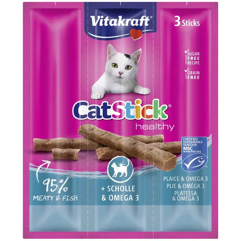Vitakraft Cat Stick Mini Fisch mit Omega, 20 x 3 Stück