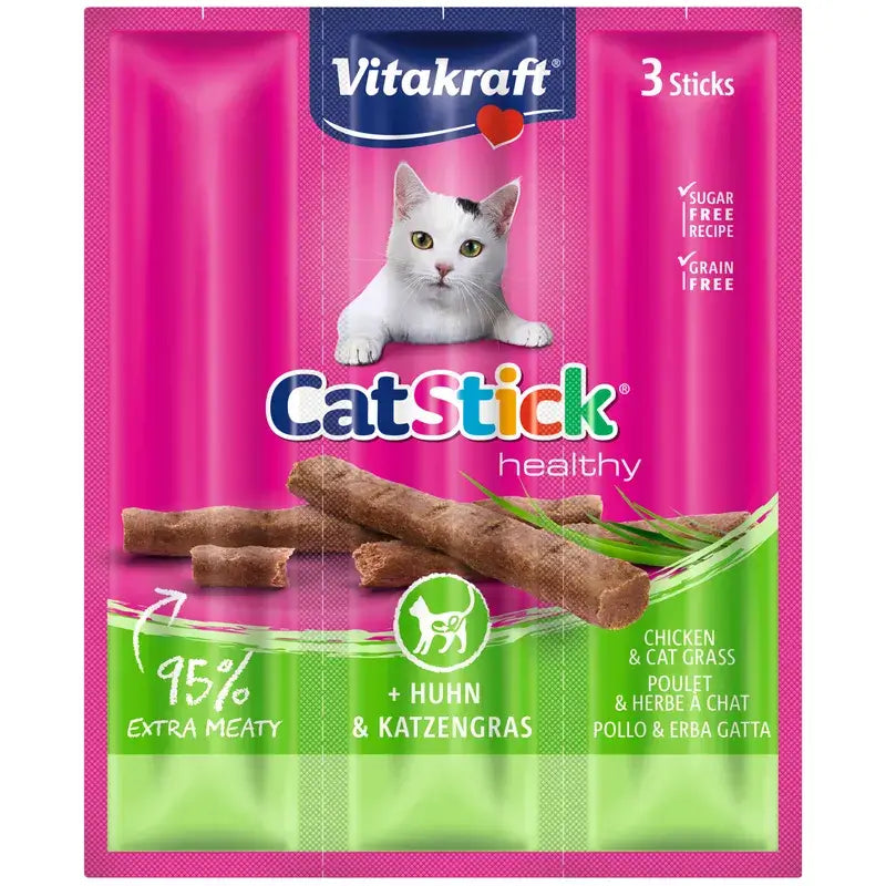 Vitakraft Cat Stick Mini Huhn mit Kräutern, 20x3 Stück