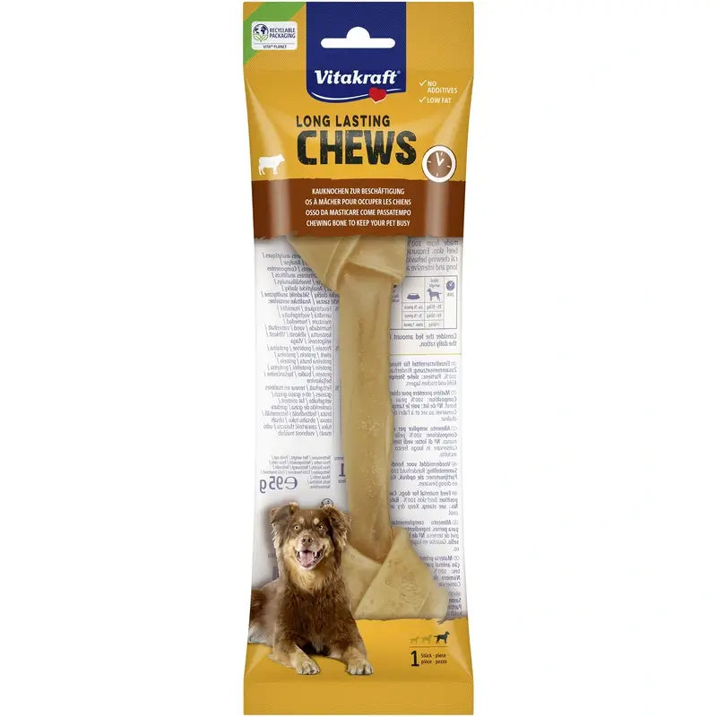 Vitakraft Geknotete Knochen zum Kauen, 21 cm, 12 Stück