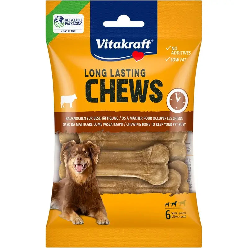 Vitakraft Gepresste Knochen-Kausnacks 8 cm, 10 x 6 Stück
