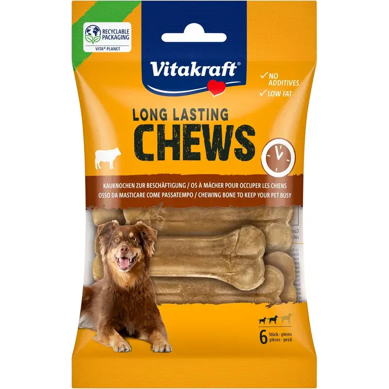 Vitakraft Gepresste Knochen-Kausnacks 8 cm, 10 x 6 Stück