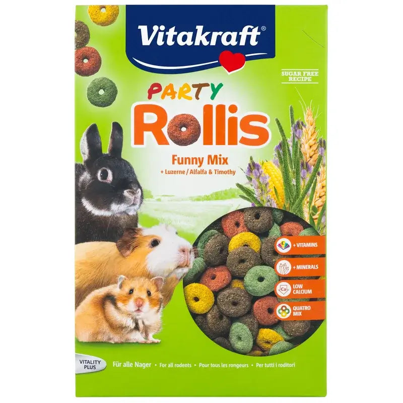 Vitakraft Party Rollis für Nagetiere, 500 Gramm
