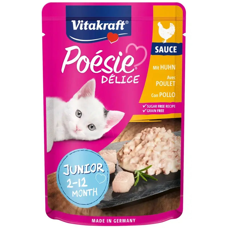 Vitakraft Poésie Delisauce Junior Huhn 23 x 85 g