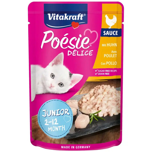 Vitakraft Poésie Delisauce Junior Huhn 23 x 85 g